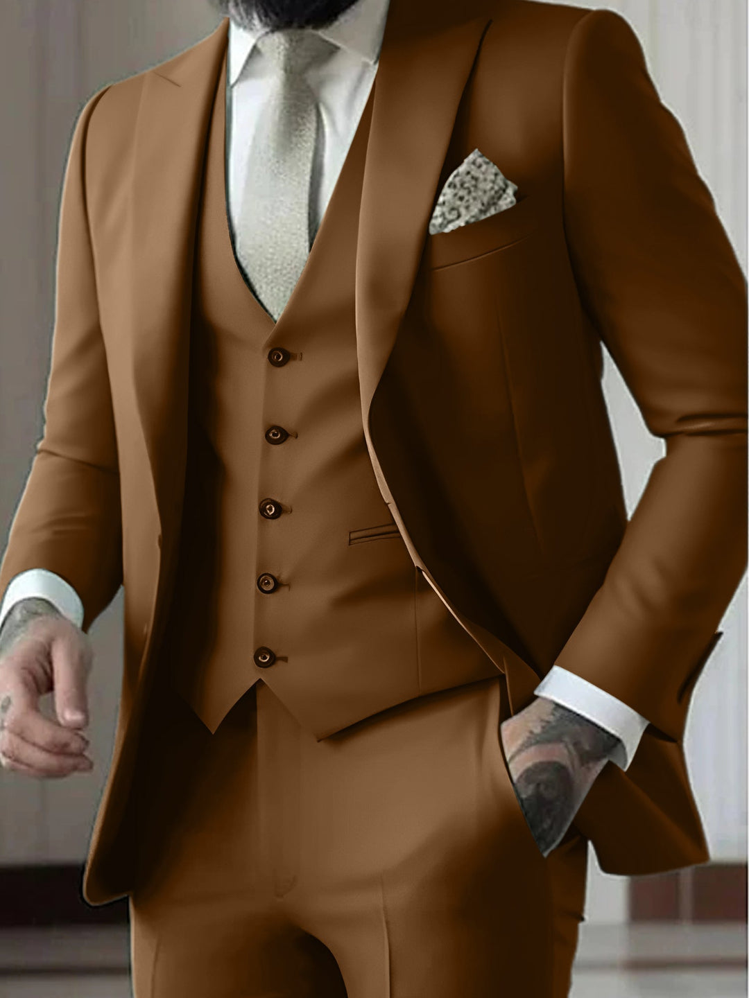 Declan | Classic Single Breasted One-button 3 Pieces Suit
