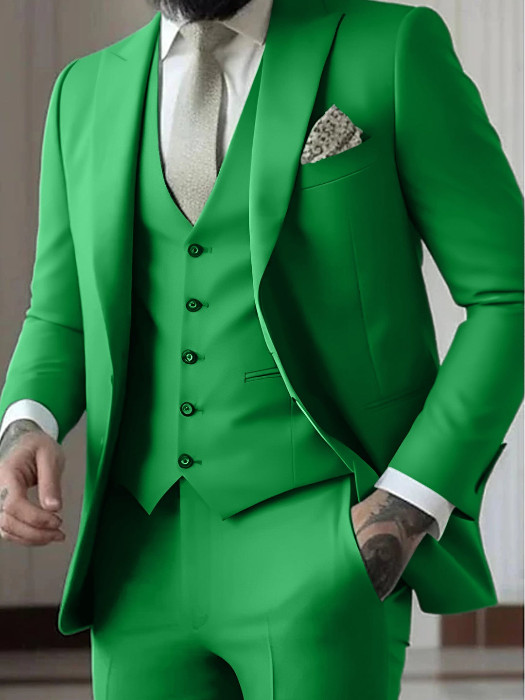 Declan | Classic Single Breasted One-button 3 Pieces Suit