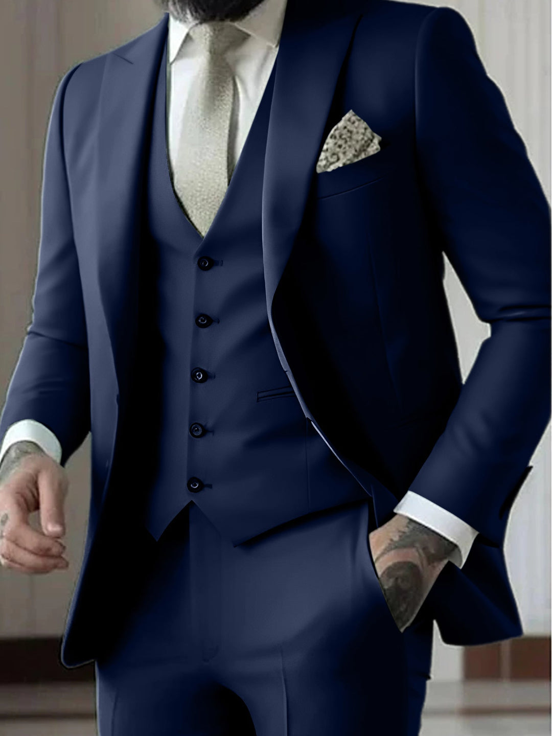 Declan | Classic Single Breasted One-button 3 Pieces Suit