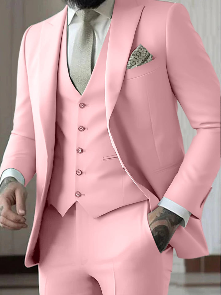 Declan | Classic Single Breasted One-button 3 Pieces Suit