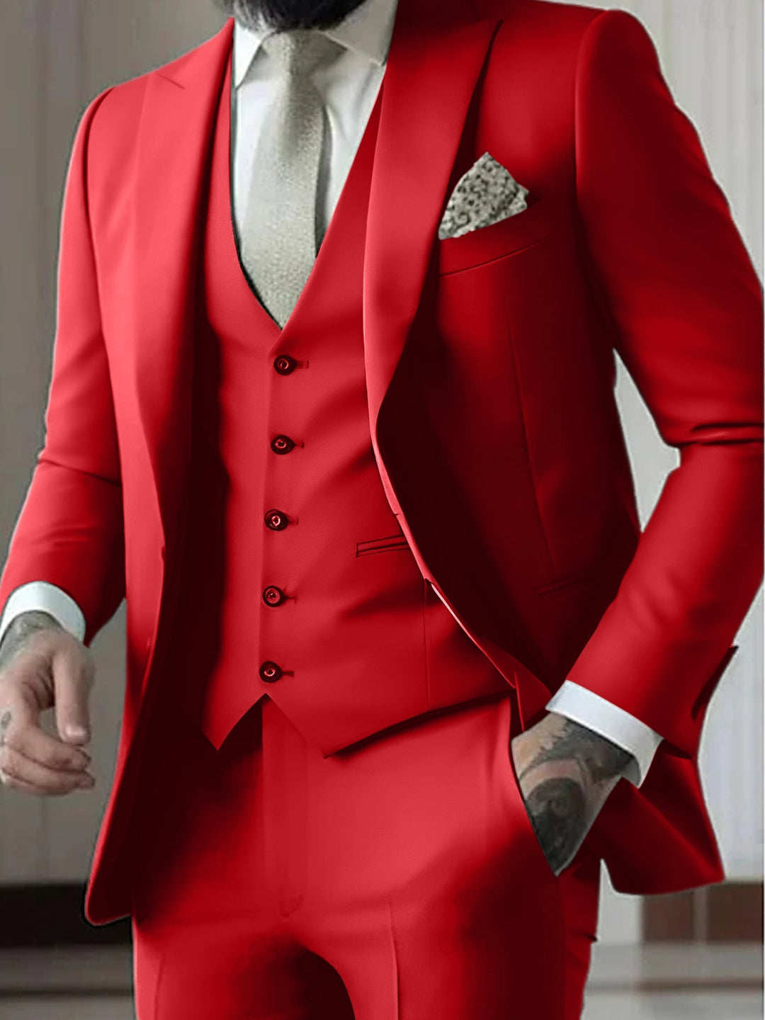 Declan | Classic Single Breasted One-button 3 Pieces Suit
