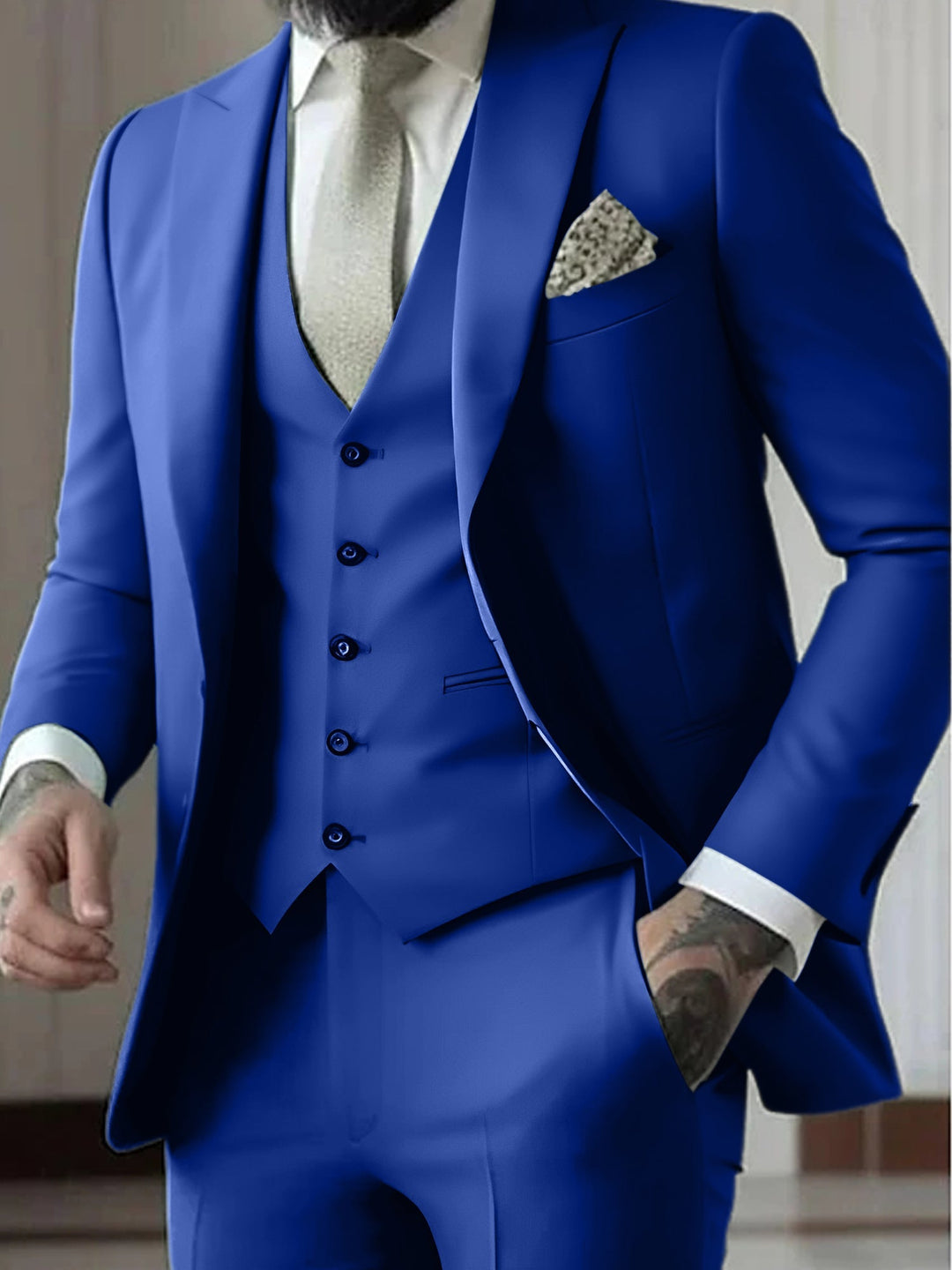 Declan | Classic Single Breasted One-button 3 Pieces Suit