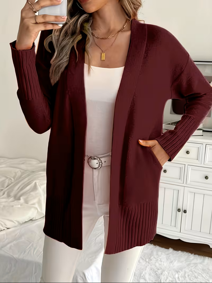Sabine | Draped Open-Front Cardigan