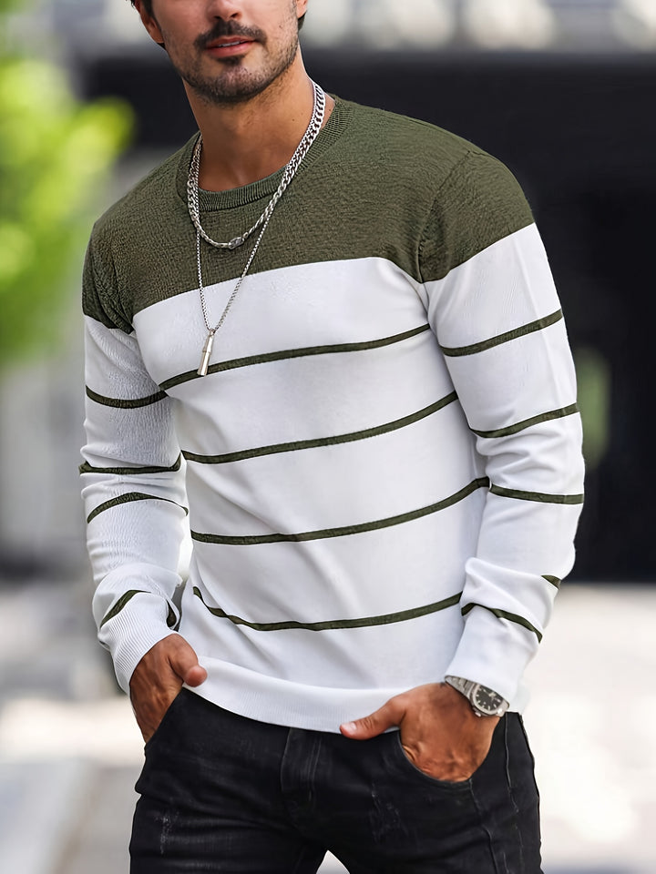 Rory | Colour-Block Striped Pullover