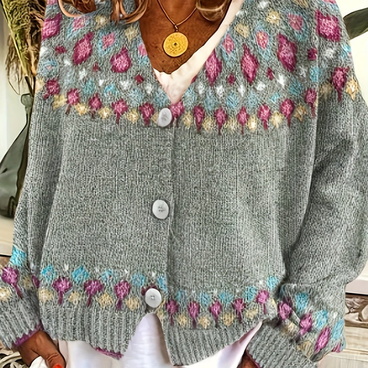Maribel | Fair Isle Knit Cardigan