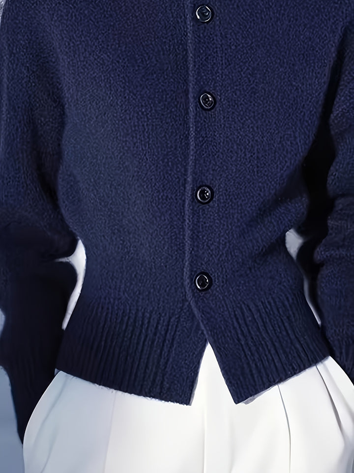 Vera | High-Neck Button Cardigan