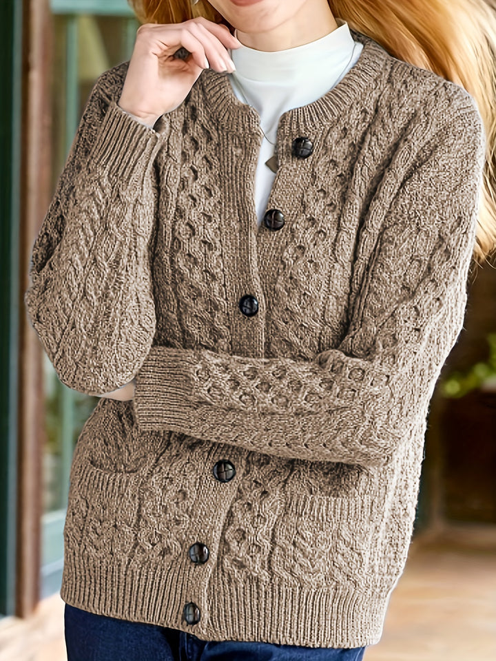 Winifred | Textured Button-Front Cardigan