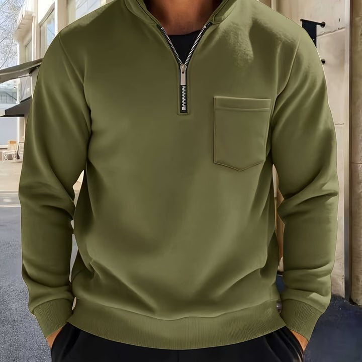 Trevor | Half-Zip Stand Collar Pullover