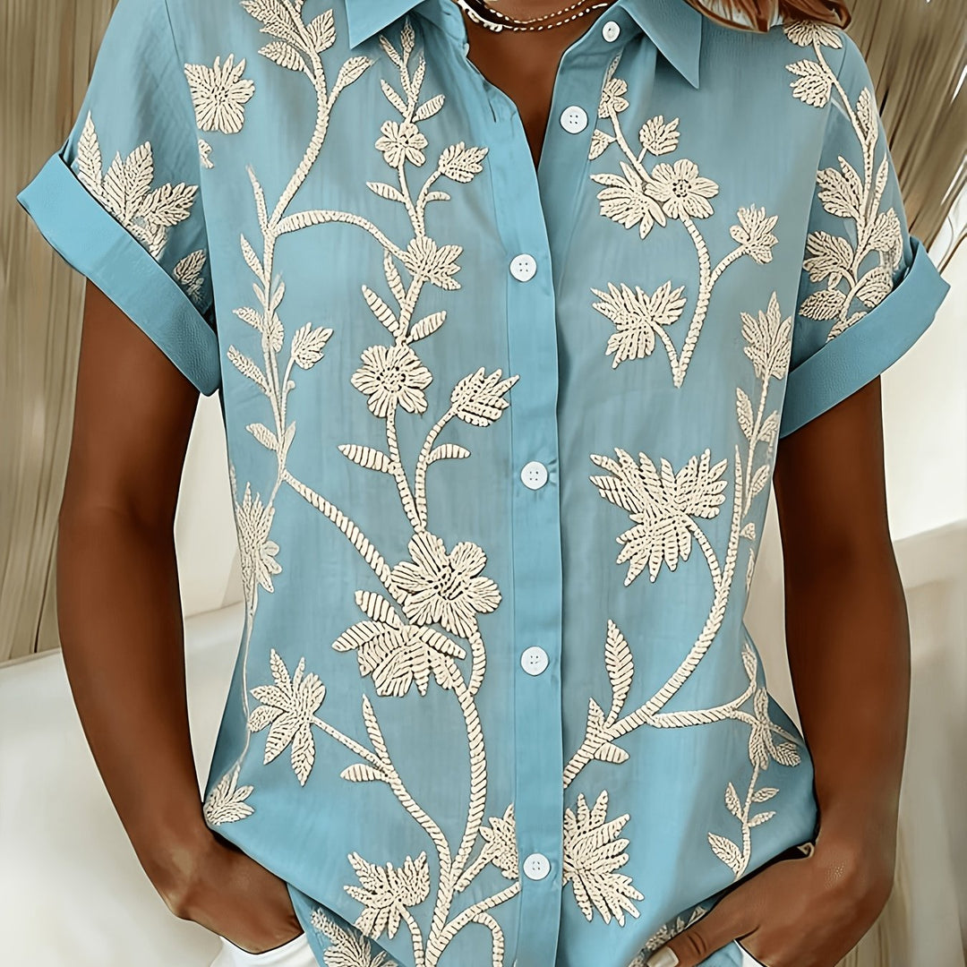 Marjorie | Floral Button-Up Shirt