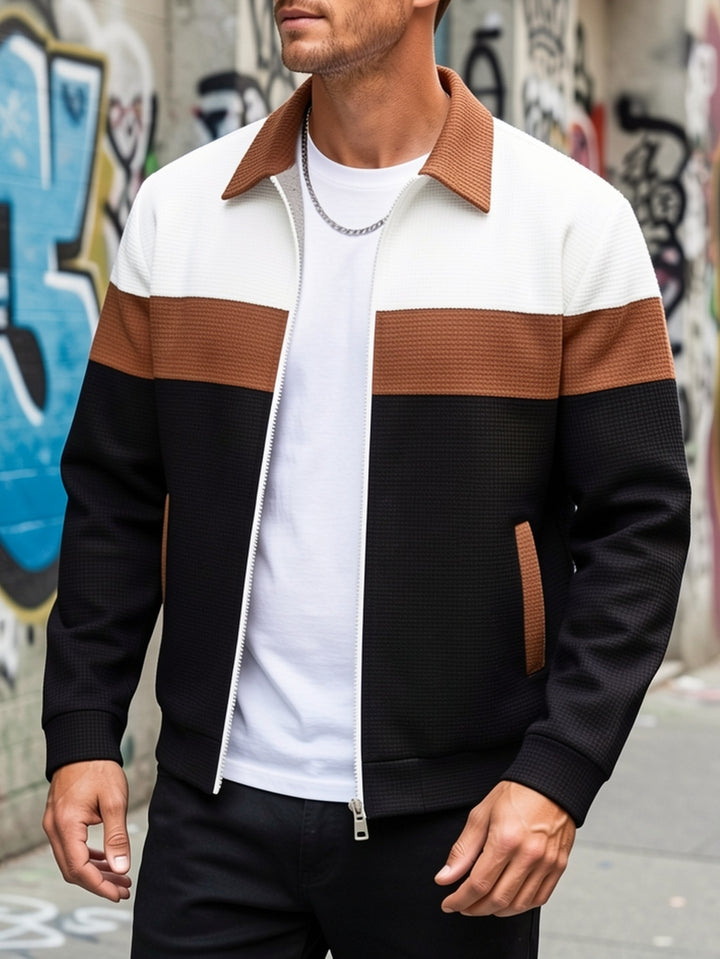 Theodore | Colour-Block Zip-Up Jacket