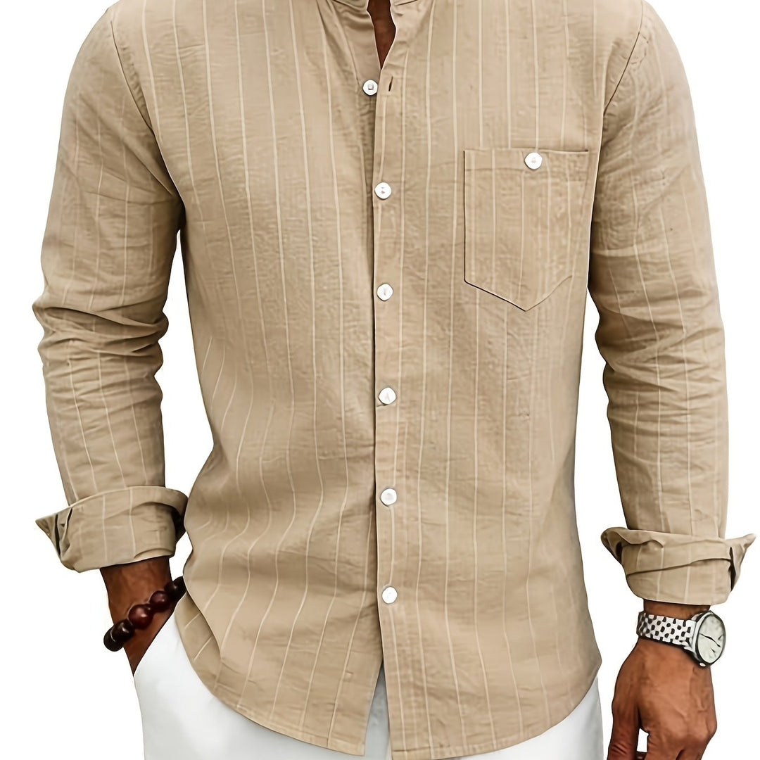 Wesley | Refined Striped Long-Sleeve Shirt