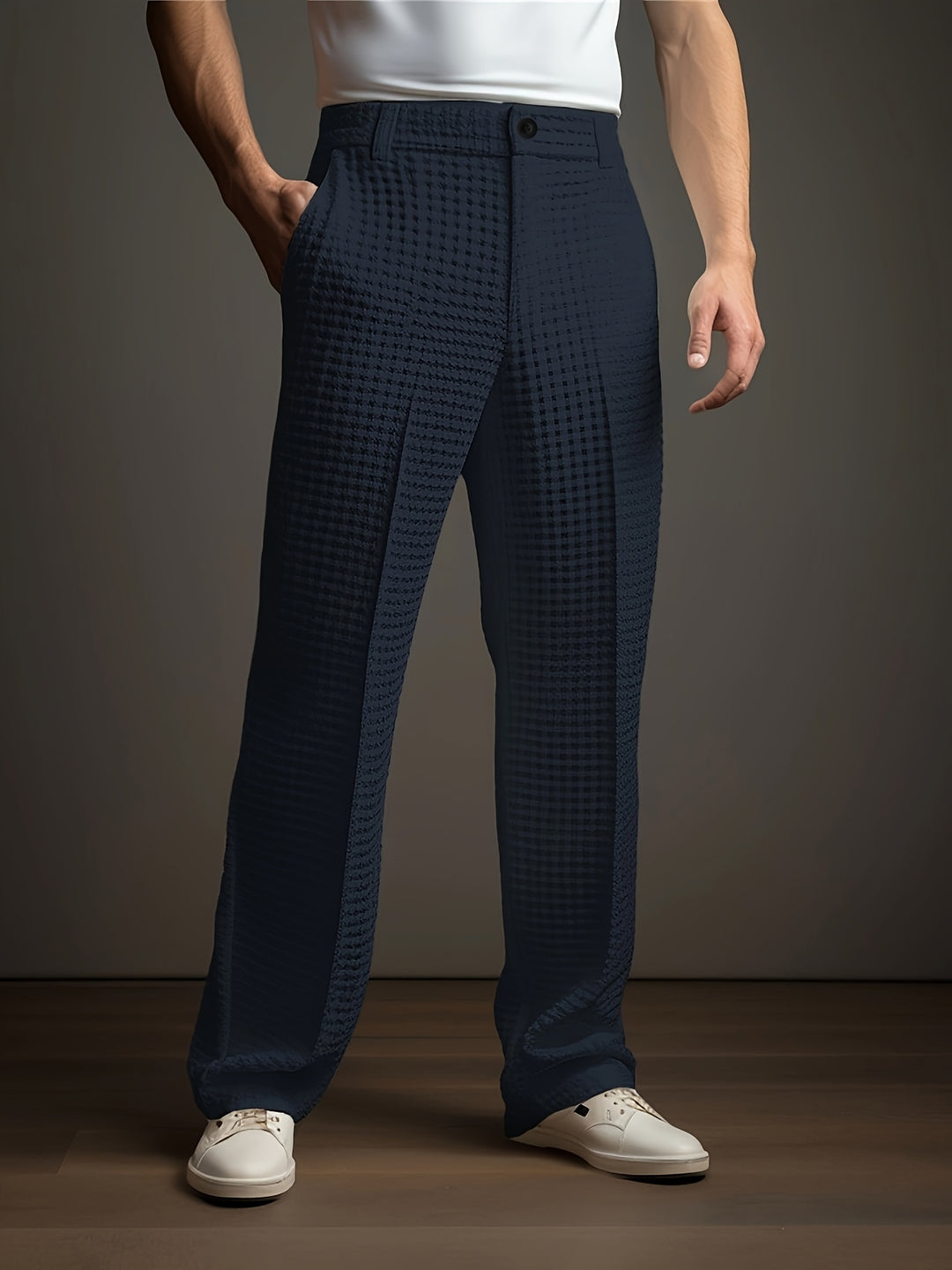 Vaughn | Textured Wide-Leg Trousers