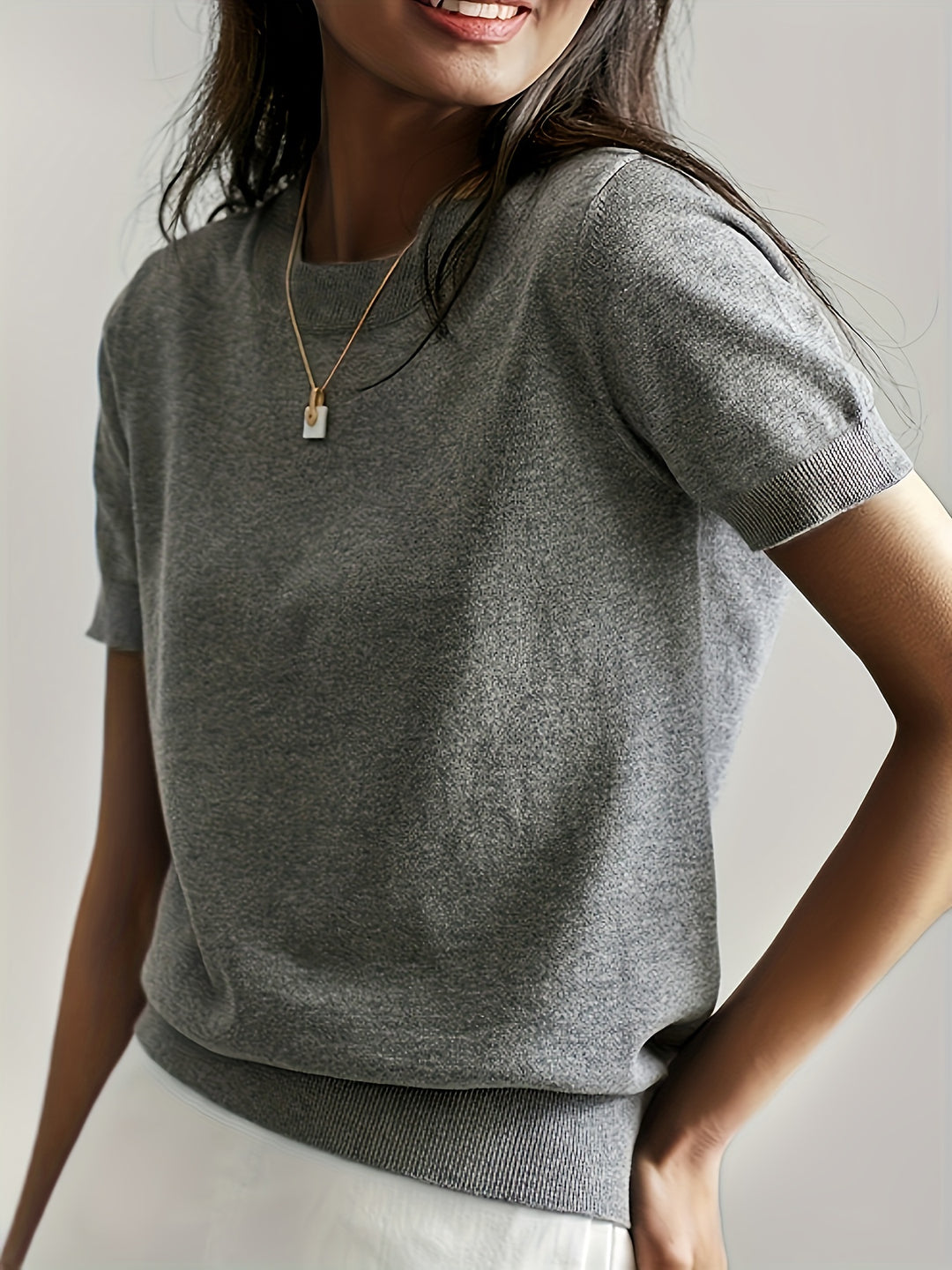 Tabitha | Softly Draped Short-Sleeve Top