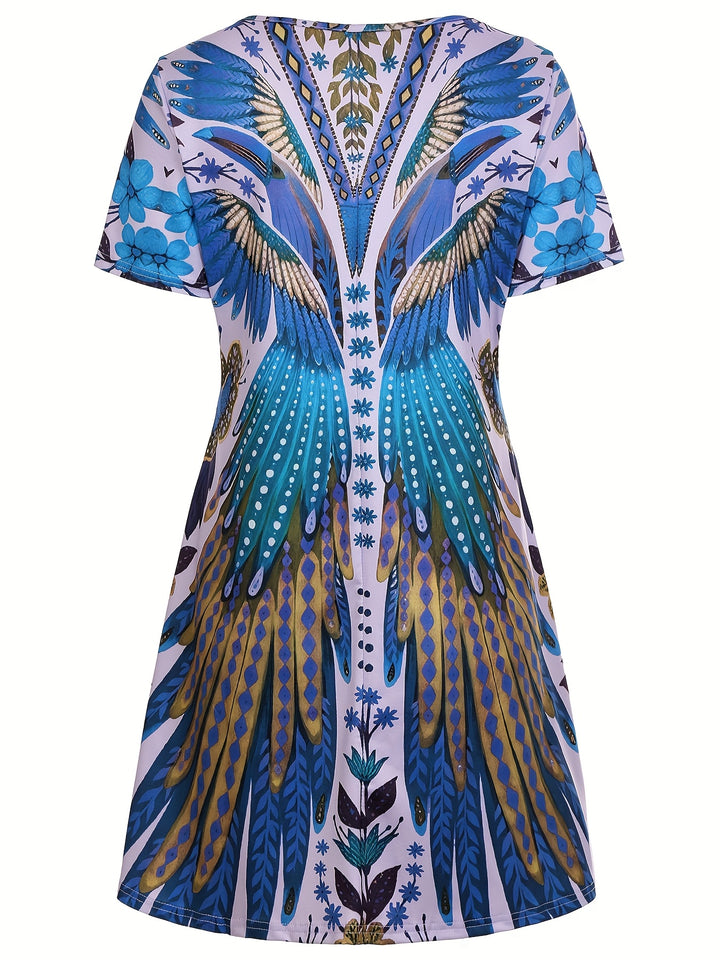 Willa | Bohemian Print A-Line Dress