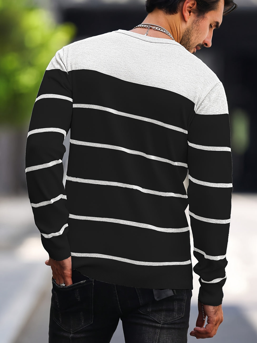 Rory | Colour-Block Striped Pullover