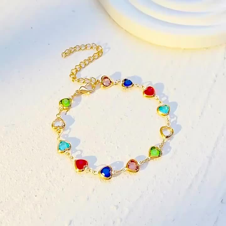 Rosetta | Heart-Link Charm Bracelet