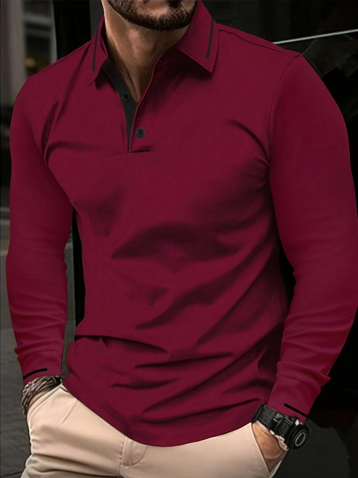Reginald | Refined Long-Sleeve Polo Shirt