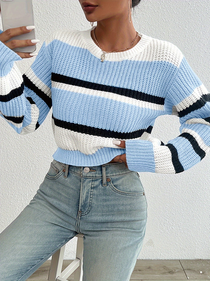 Linnea | Striped Round-Neck Sweater