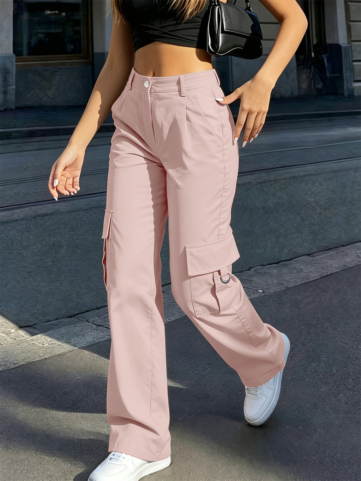 Sadie | High-Waisted Wide-Leg Cargo Trousers