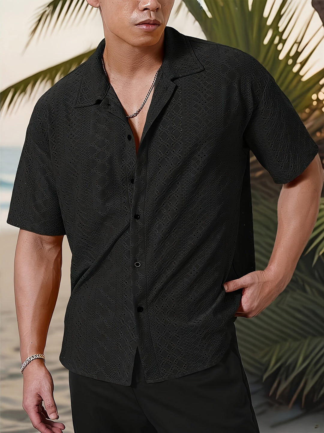 Rhett | Textured Short-Sleeve Casual Shirt
