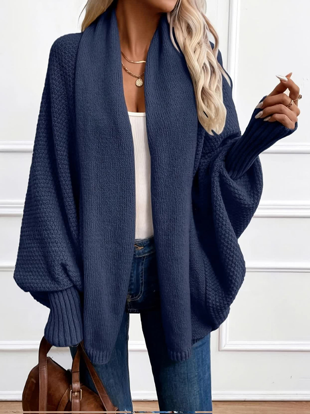 Odessa | Draped Shawl-Collar Cardigan