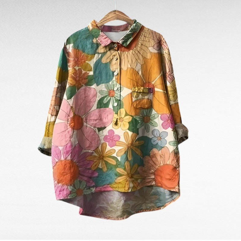 Alodie | Classic Floral Multicolour Blouse
