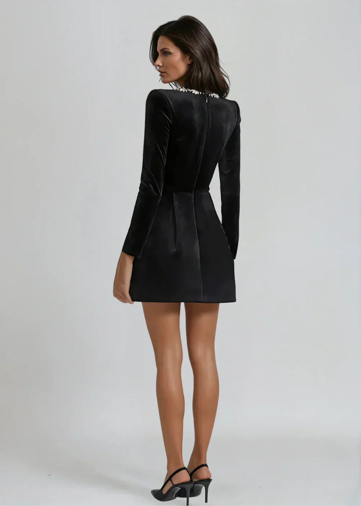 Lucinda | Elegant Velvet Mini Dress
