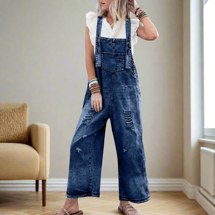 Heidi | Premium Vintage Style Plain Jumpsuit