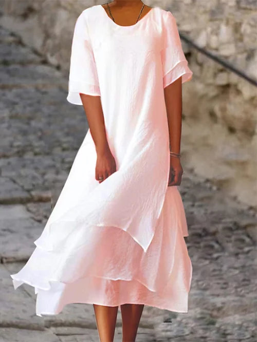 Margot | Flowing Layered Midi Dress