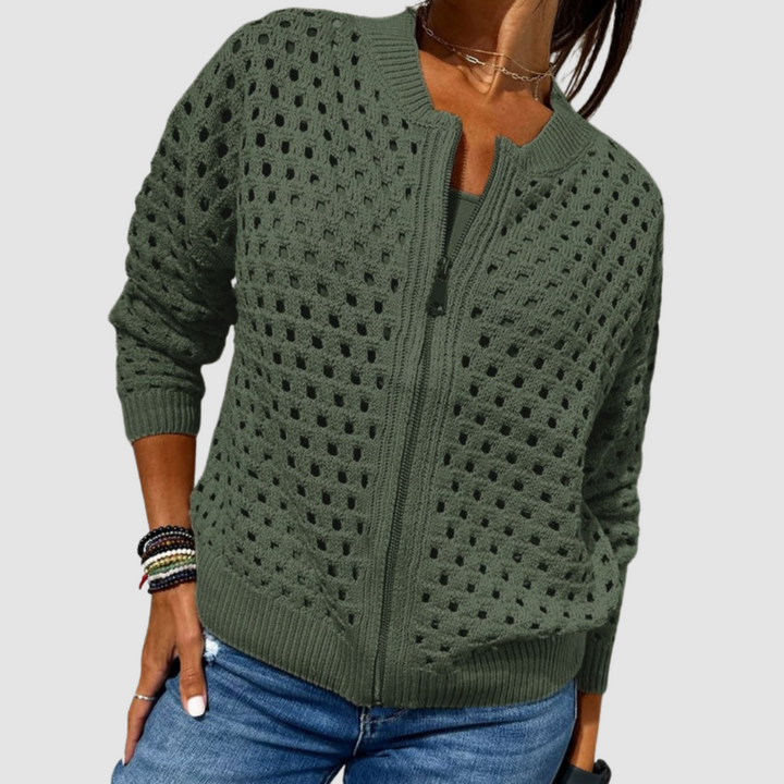 Phaedra | Premium Knitted Hole Cardigan