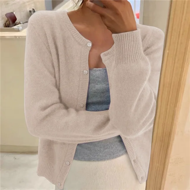 Fleur | Soft Round-Neck Cardigan