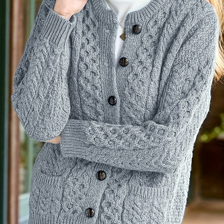 Winifred | Textured Button-Front Cardigan
