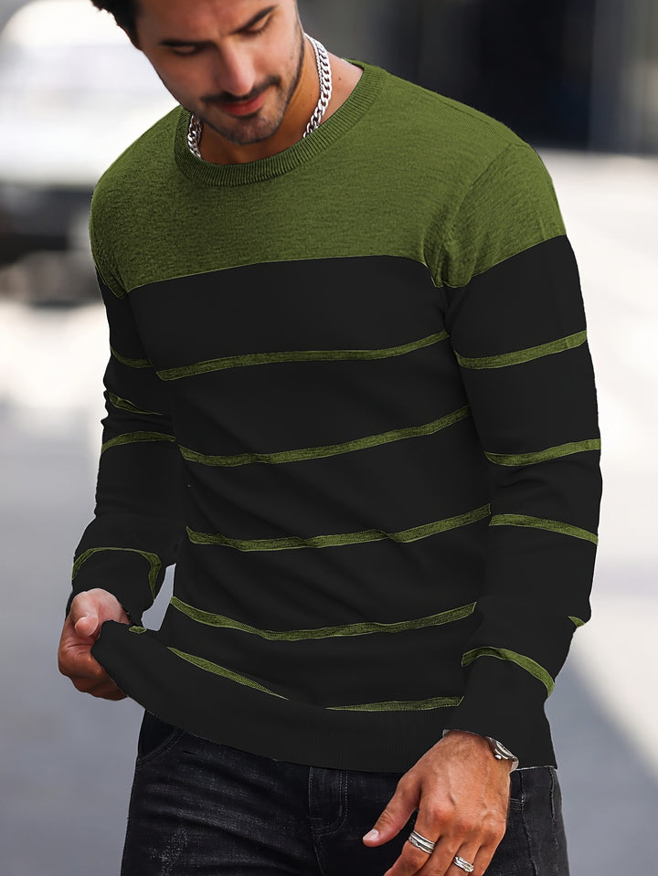Rory | Colour-Block Striped Pullover