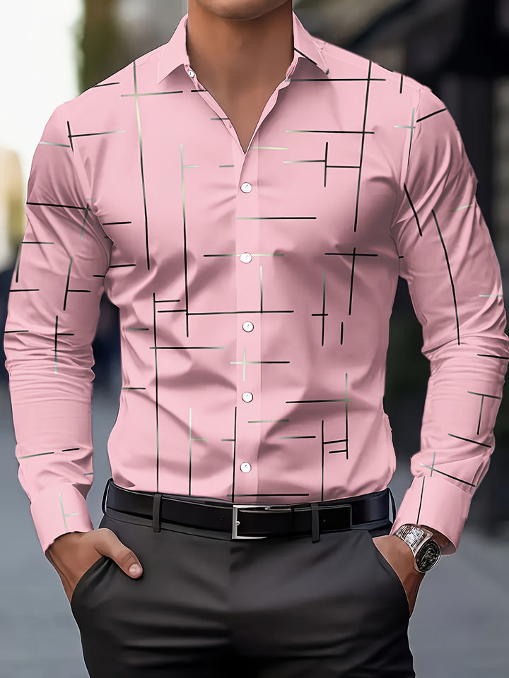 Spencer | Modern Line-Print Shirt