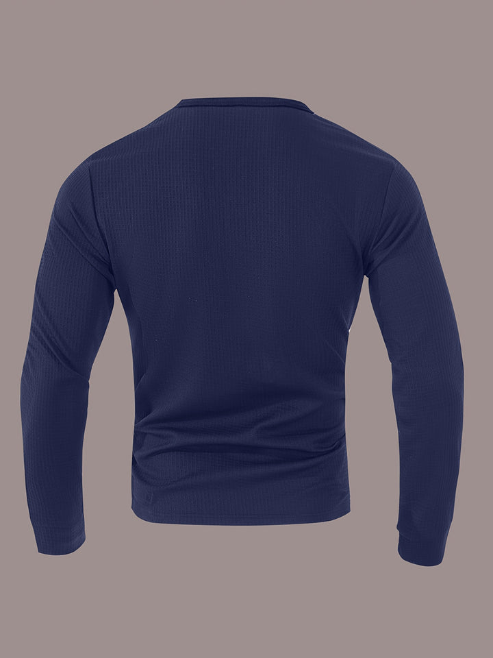 Sawyer | Textured Contrast Henley Shirt