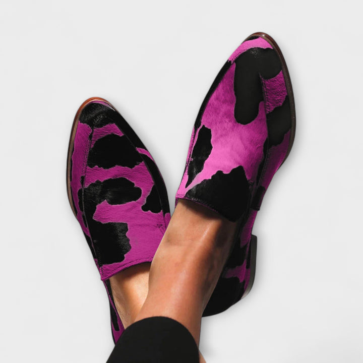 Paloma | Classic Cow Print Loafers