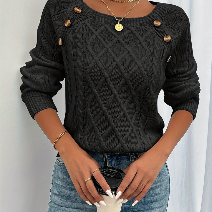 Winifred | Textured Button-Detail Sweater