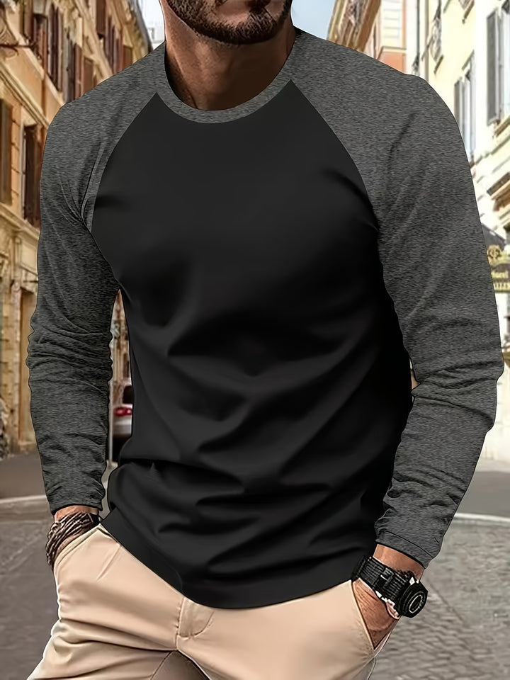 Roman | Two-Tone Raglan Long-Sleeve Top