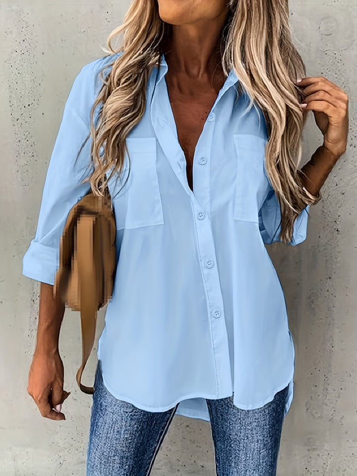 Fia | Button-Up Long Sleeve Shirt
