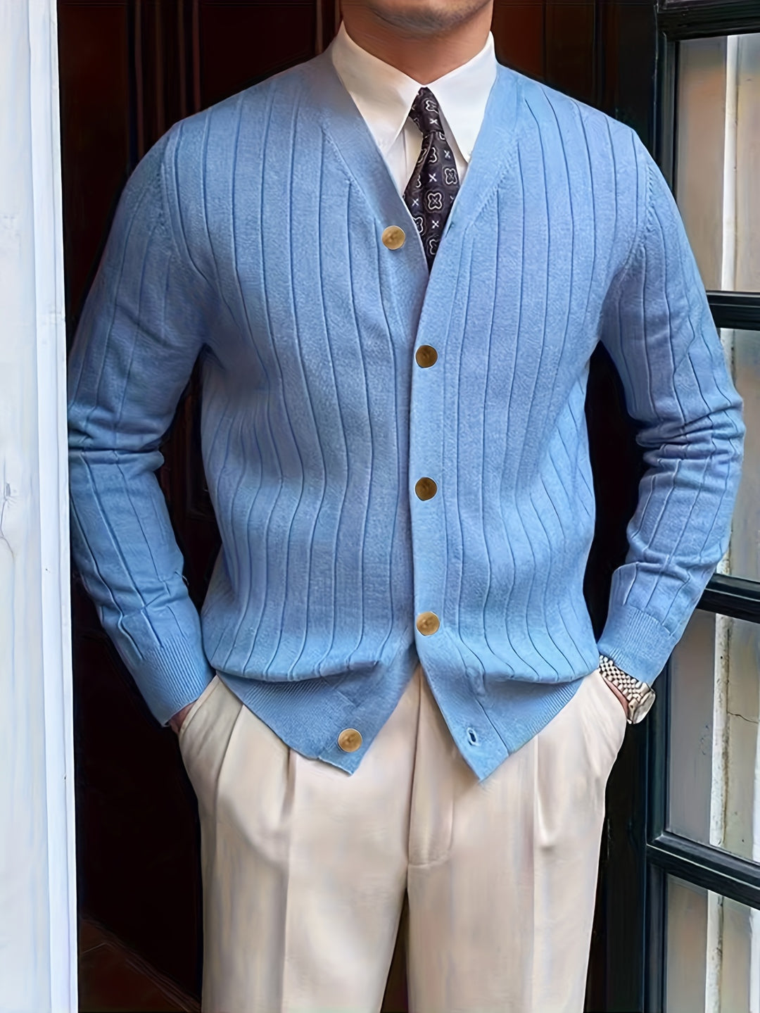 Alistair | Ribbed Button-Up Cardigan