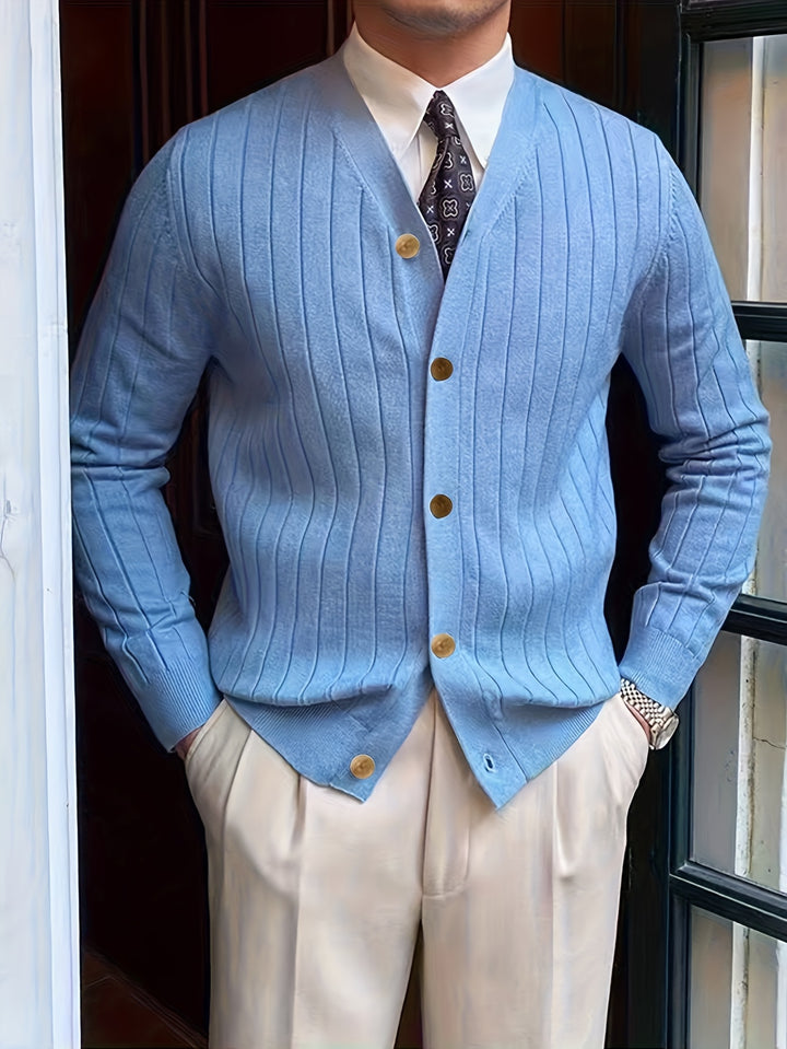Alistair | Ribbed Button-Up Cardigan