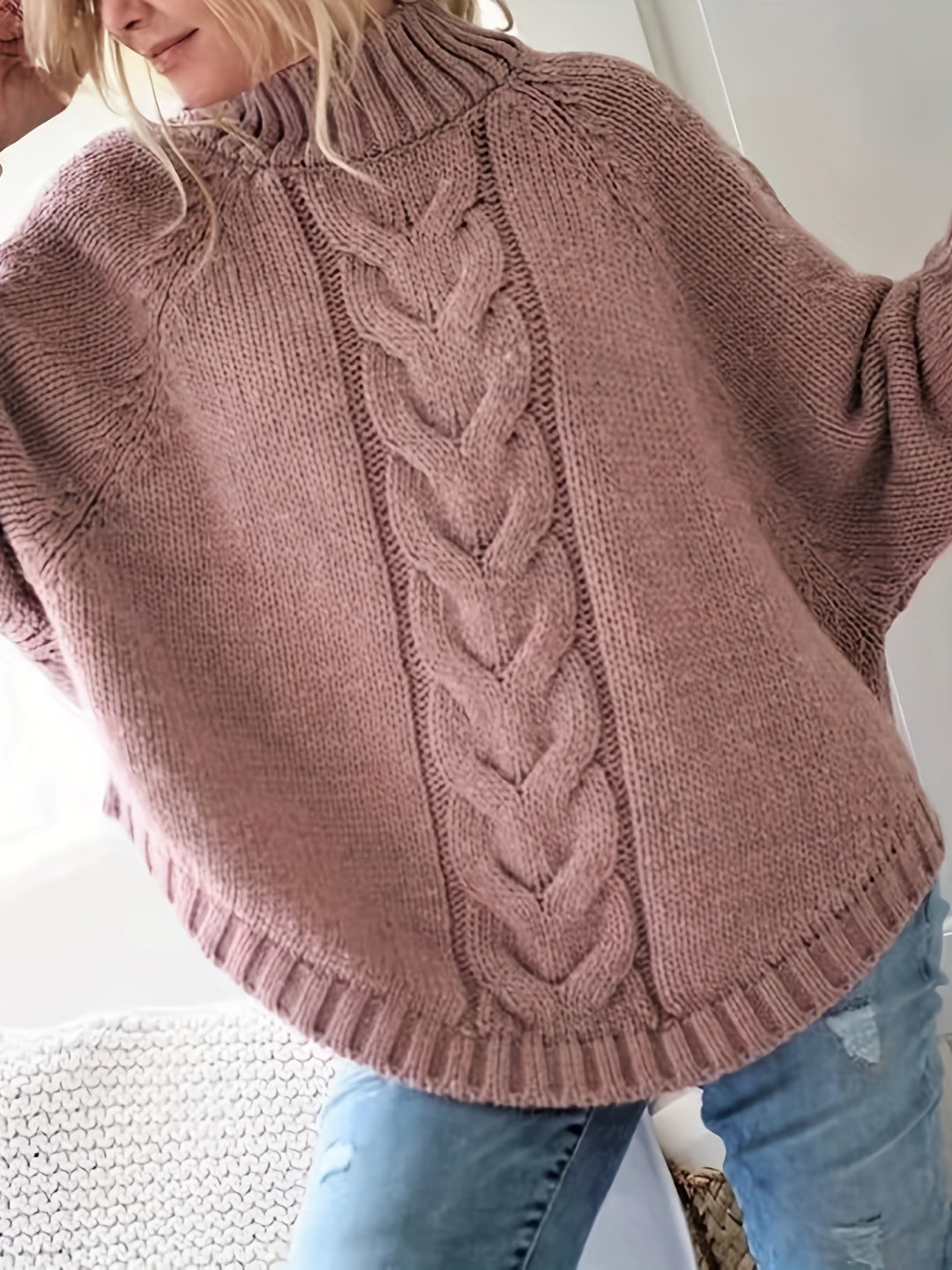 Judith | Cable-Knit High-Neck Sweater