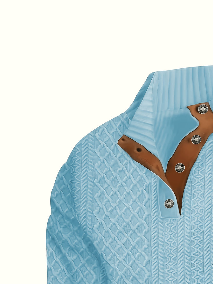 Gabriel | Textured Stand-Collar Jumper