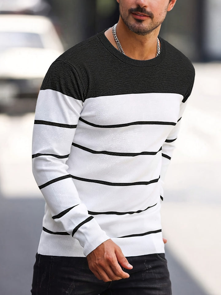 Rory | Colour-Block Striped Pullover