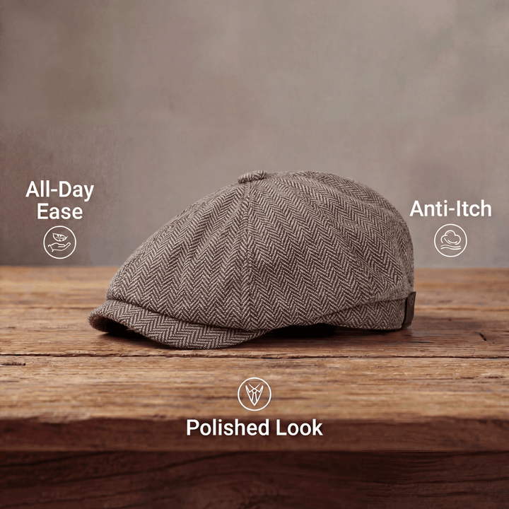 George | Classic Textured Flat Cap