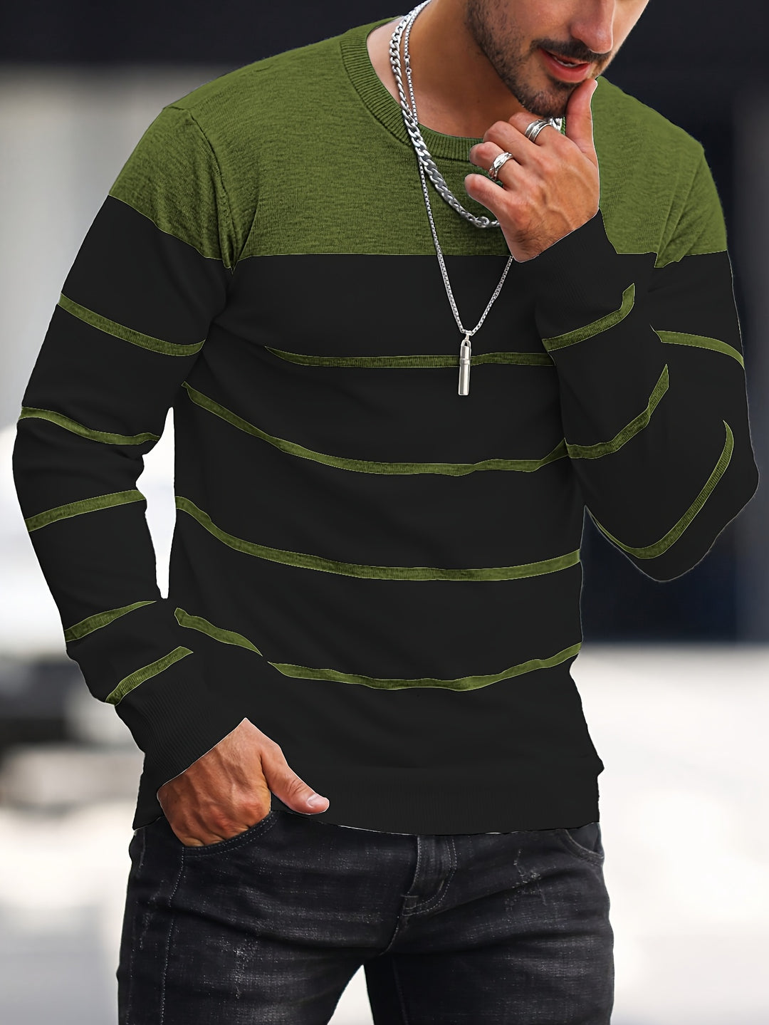 Rory | Colour-Block Striped Pullover