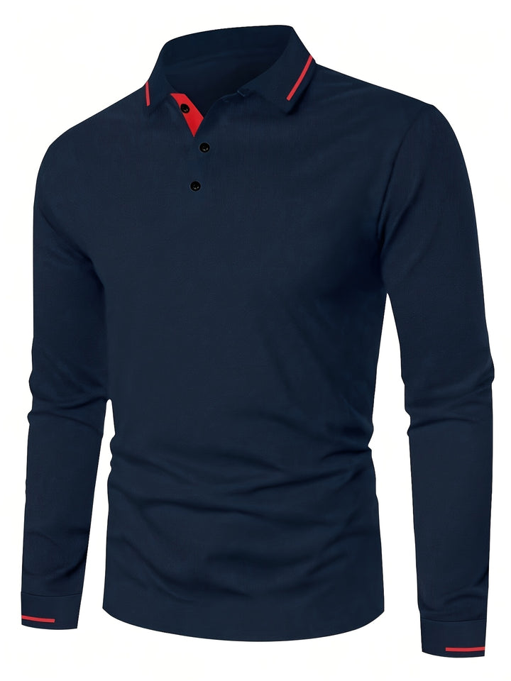 Reginald | Refined Long-Sleeve Polo Shirt