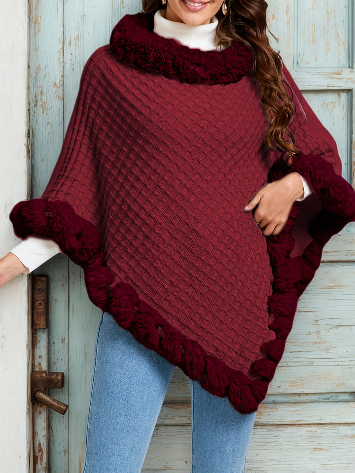 Rosabel | Cosy Fur-Trim Poncho