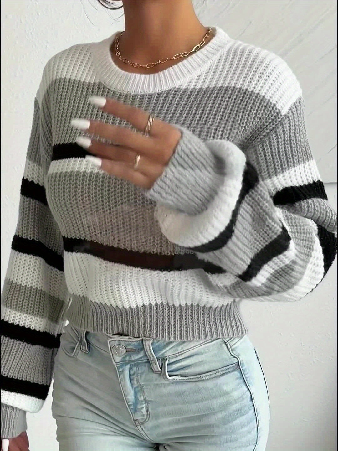 Linnea | Striped Round-Neck Sweater