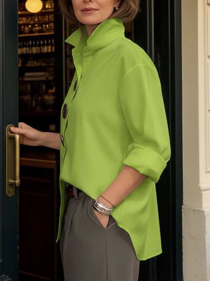 Keira | Stylish Big Button Collar Blouse
